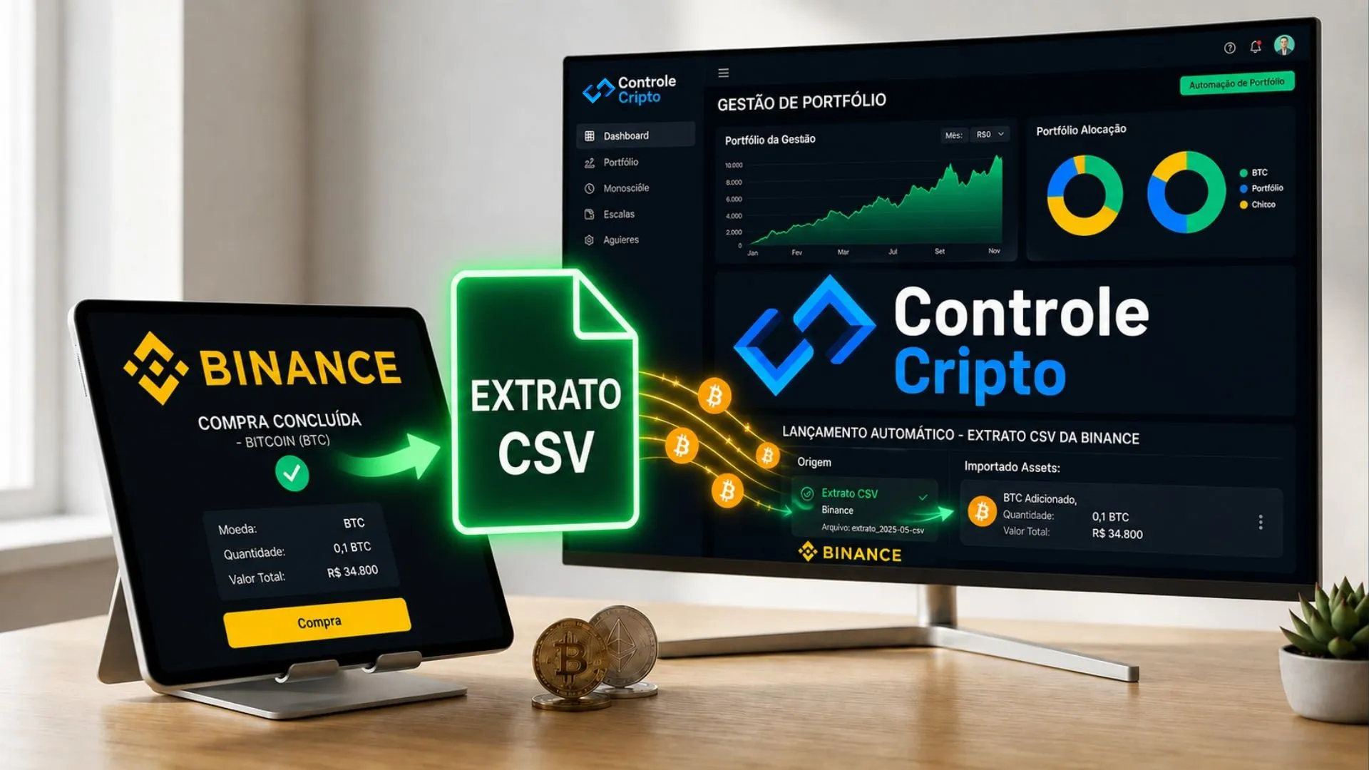 Tutorial: como gerar o extrato da Binance e importar o CSV no Controle Cripto